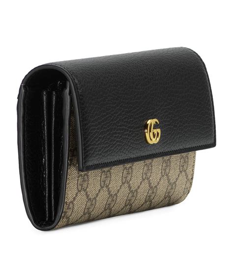 gucci gg wallet with silver tag|Gucci gg marmont continental wallet.